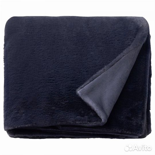 Плед IKEA Soltulpan темно синий 130x170 cm