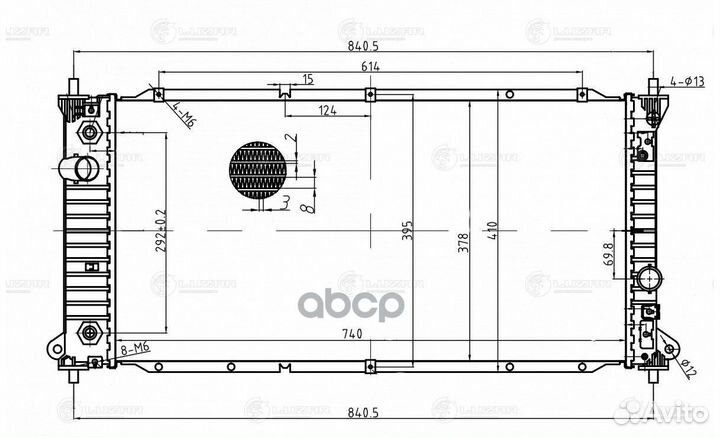 Радиатор 740*378*26 LRc 17135 luzar