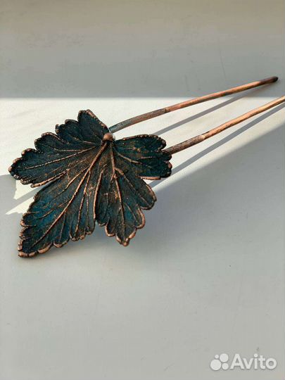 Заколка-канзаши смородина бохо гальваника