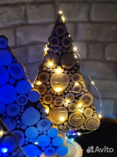 Эко ёлочка из спилов