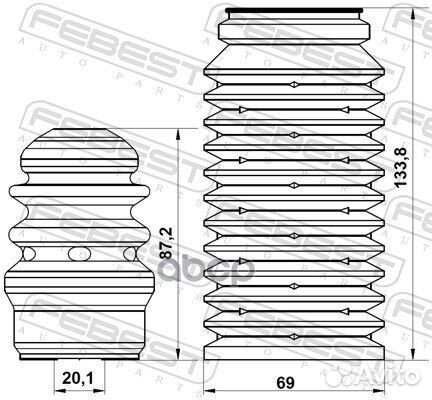 Пыльник передн амортизатора с отбойником компле