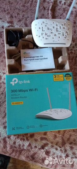 Adsl модем + Wi fi роутер новый