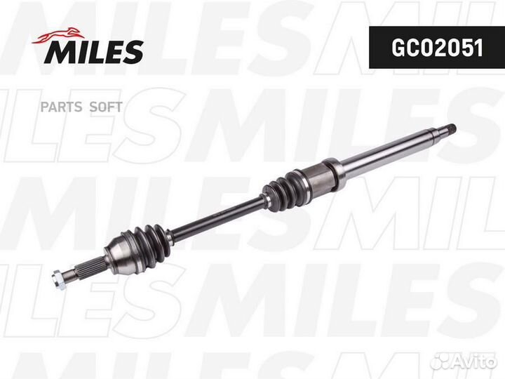 Miles GC02051 Привод в сборе правый ford fiesta/fu