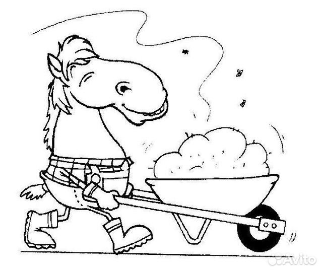 Продажа конского навоза в мешках