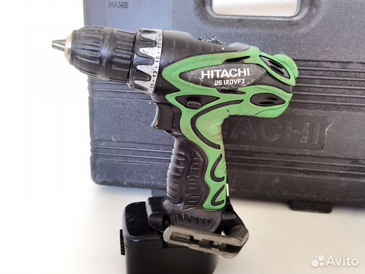 Шуруповёрт Hitachi DS12DVF3 + кейс + фонарь