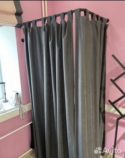 Шторы и штанга примерочные
