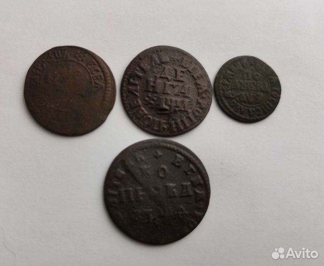 Медные монеты Петра 1
