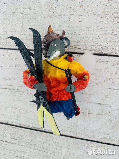 Ватные елочные игрушки