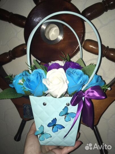 Букет из мыльных роз