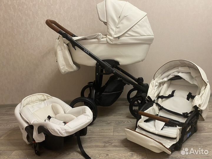 Bebetto Luca PRO 2 в 1(100 экокожа) с автолюлькой