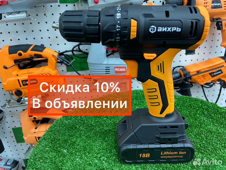 Шуруповёрт Вихрь да-18Л-2К/Б 72/14/22