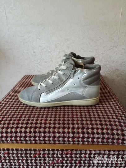 Кеды ботинки жен Ecco Дания нат кожа 39-40р