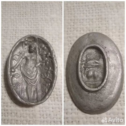 Пепельница Пикантная Девушка СССР Алюминий