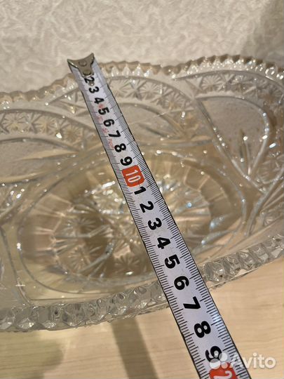 Хрустальная ваза ладья