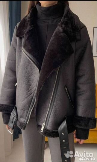 Дублёнка-авиатор 46-48-50