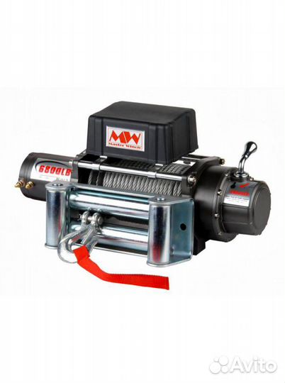 Лебедка автомобильная MW 6800-12V (стальной трос)