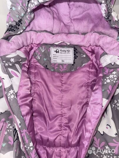 Зимний комбинезон для девочки 86