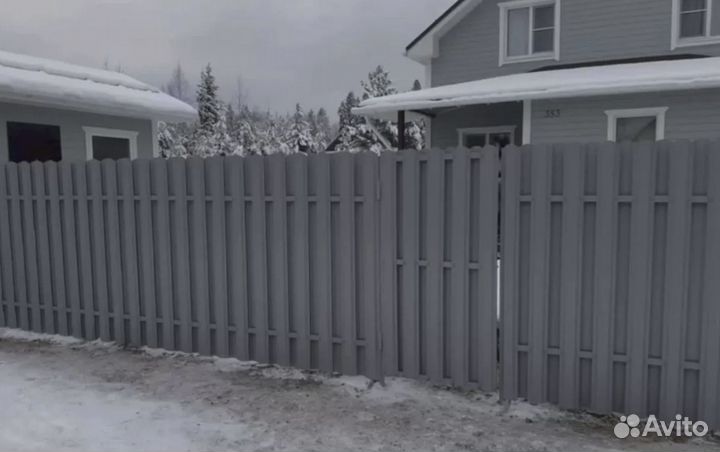 Забор из штакетника