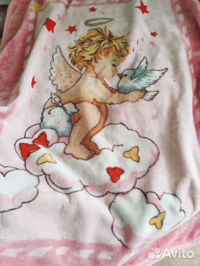 Детское одеяло байковое и шерстяное + плед