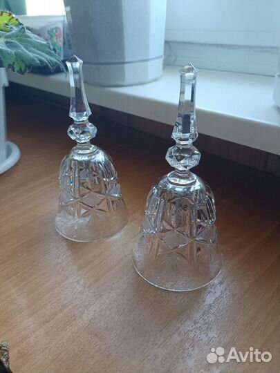 Колокольчики богемское стекло Чехословакия