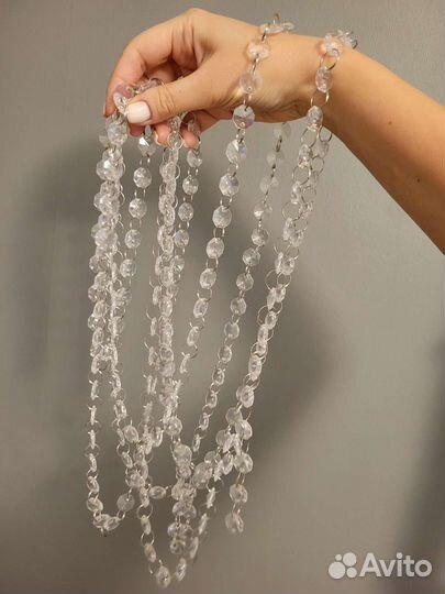 Акриловые бусы для интерьера, оформления праздника
