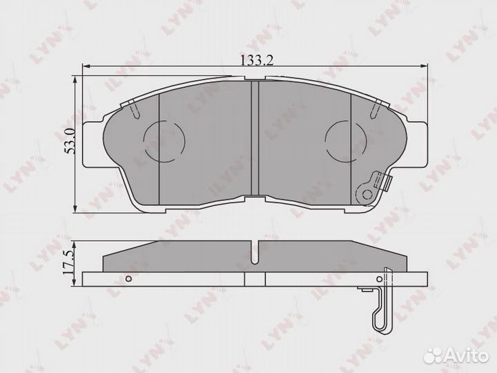 Колодки дисковые lynxauto BD-7516