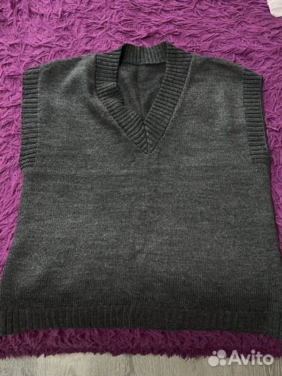 Жилет серый школьный