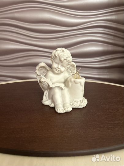 Подсвечник статуэтка ангел белый фарфор