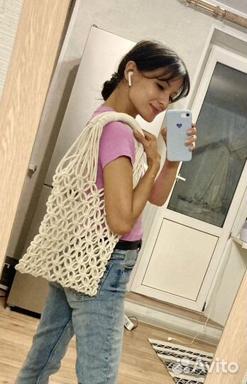 Cумка авоська макраме/Плетеная сумка сетка