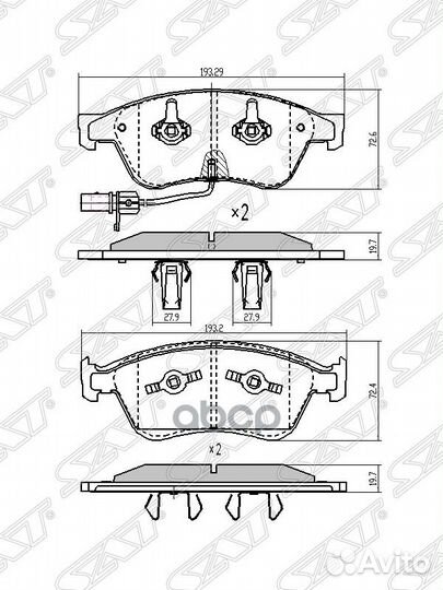 Колодки тормозные перед VAG A6 05-11 ST-4E0698151K