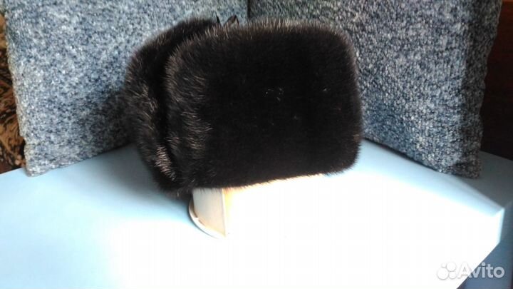 Мужская шапка-ушанка норковая