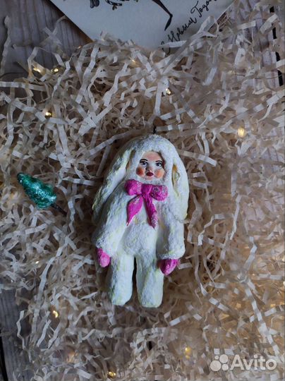 Ватные елочные игрушки