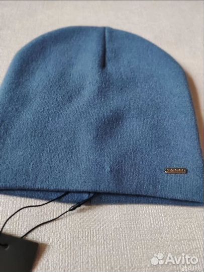 Новая Шапка Трикотаж Цвет Джинсовый