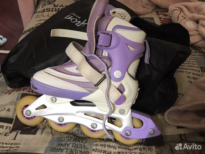 Роликовые коньки детские с защитой