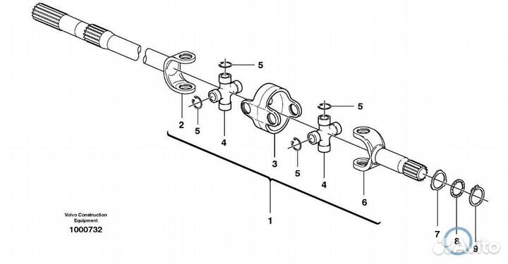 81877044 Шайба полуоси экскаватор погрузчик