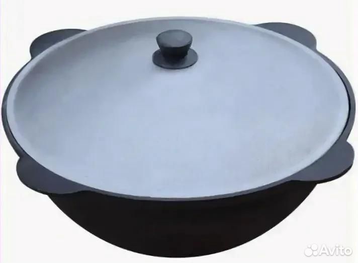Казан чугунный 8 л с крышкой