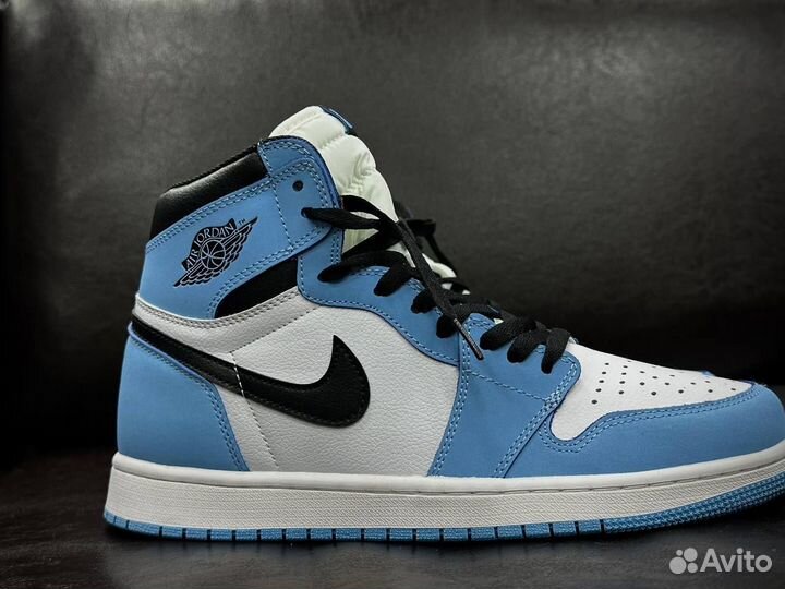 Кроссовки Nike Air Jordan 1 High University Blue Н