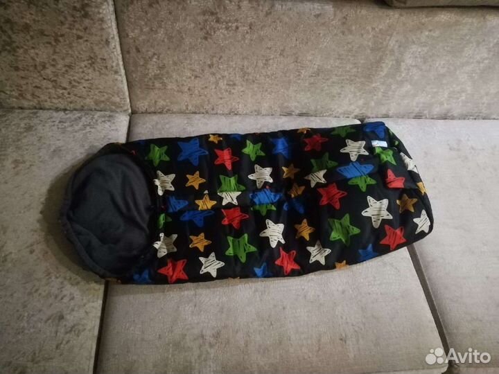 Зимний мешок в коляску + варежки