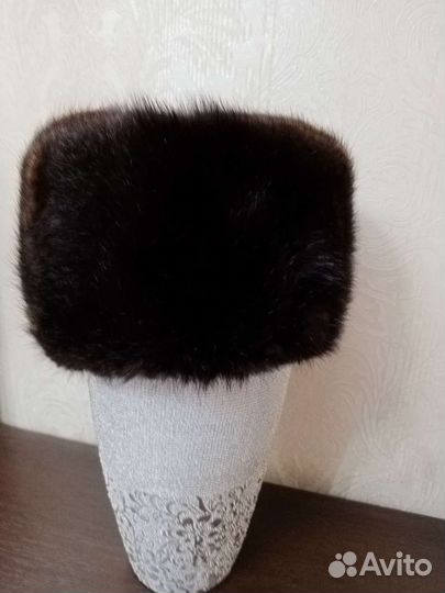 Норковая шапка мужская 58размер