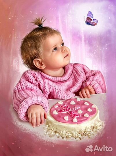 Портрет по фото на холсте на заказ