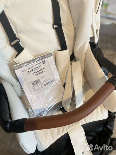 Коляска 2 в1 Aroteam bartolo Prima 01 (белая кожа)