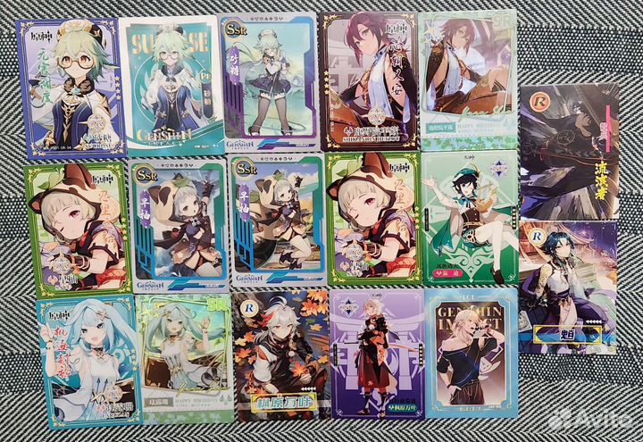 Коллекционные карточки Геншин