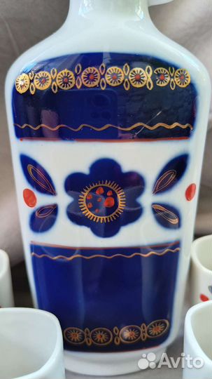 Штоф Графин с рюмками СССР Городница