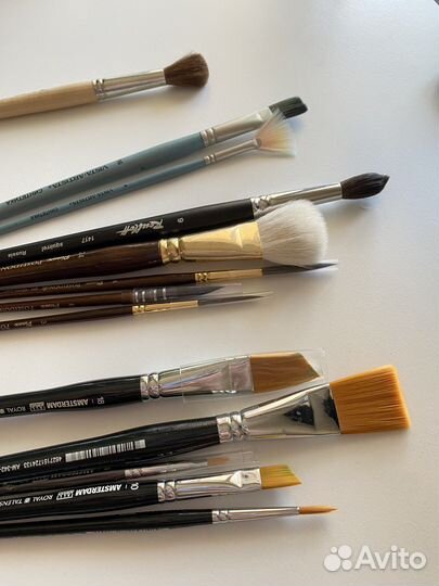 Кисти синтетика, коза, белка