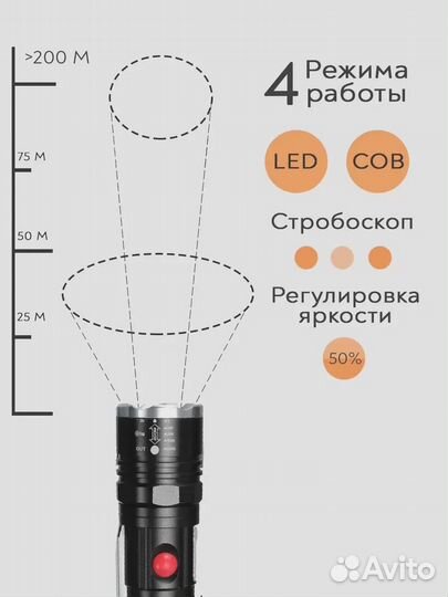 Ручной аккумуляторный фонарь