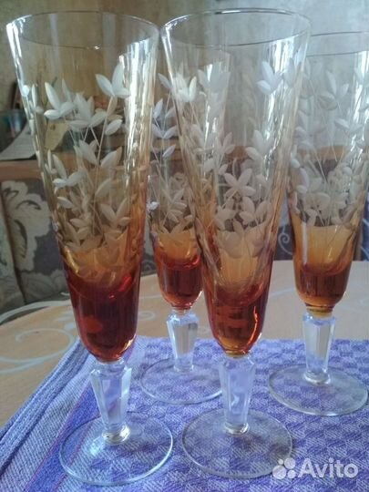 Фужеры хрустальные СССР весна