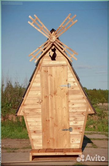 Дачный туалет деревянный с установкой SCP