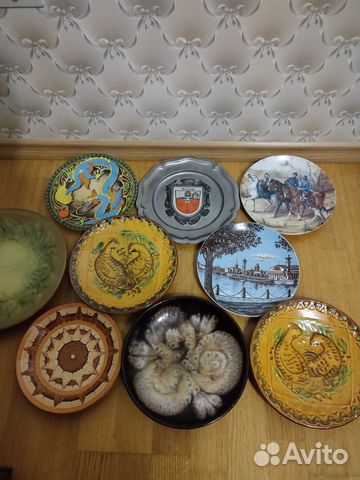 Тарелки настенные керамика и металл