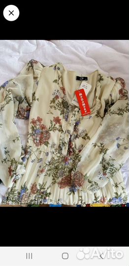 Длинное шифоновое платье