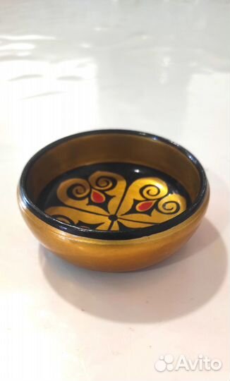 Плошка хохлома 8 см высота 3 см